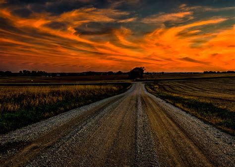 Country Road Sunset Дорога