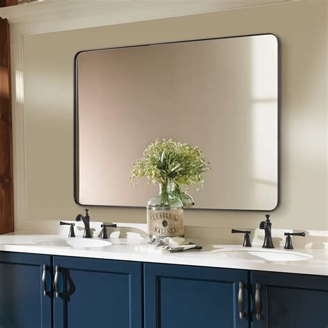 Andy Star 36”x48” Black Bathroom Mirror Wall Mirror For Bathroom