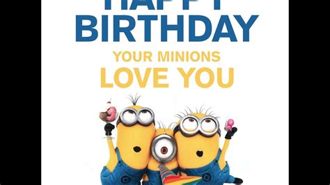 Happy Birthday Wish Minion Version Youtube