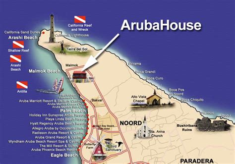 Arubahouse Aruba House Map Of Aruba