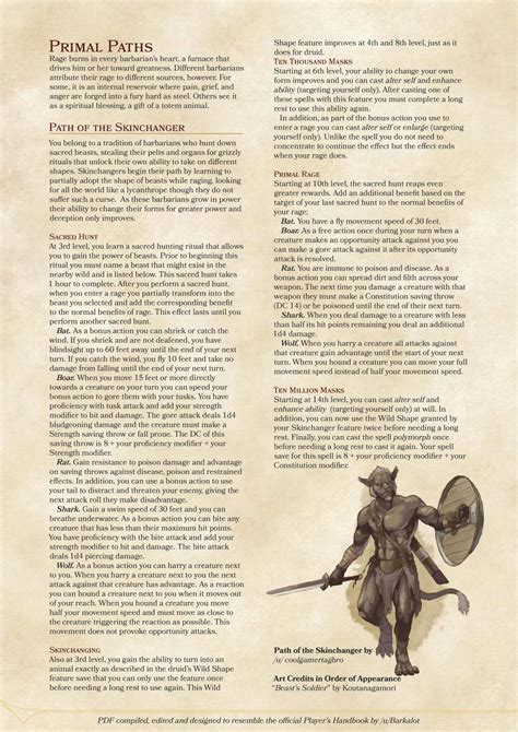 Primal Paths from Homebrew | Barbarian dnd, Dungeons and ...