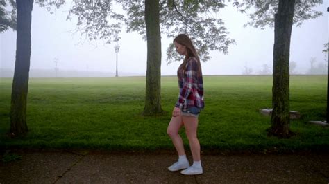 Woman Walking In Park Casual Dress Brunette Stock Footage Sbv 316023835 Storyblocks