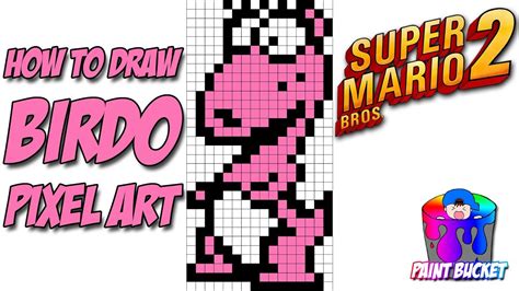 How To Draw Birdo From Super Mario Bros 2 Nintendo 8 Bit Pixel Art