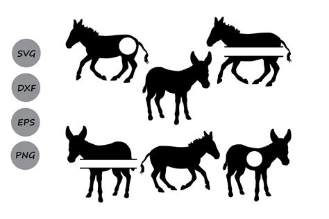 Donkey Svg, Donkey monogram svg, animal svg, farm animal svg, Donkey