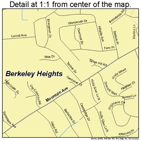 Berkeley Heights New Jersey Street Map 3405350