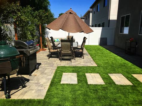 Backyard Landscape Design And Renovation With Artificial Grass Gallery