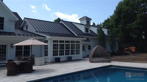 Matte Black Aluminum Roofing With Colorgard Snow Retention System