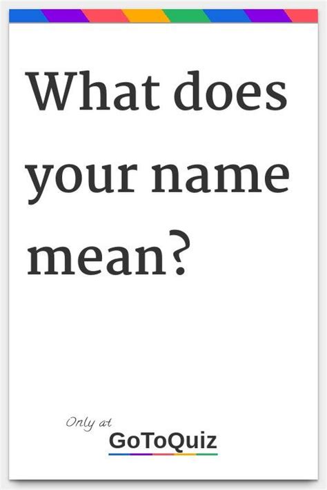 What Does Your Name Mean My Result Loyalty Meaning Of Your Name