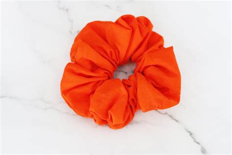 Bright Orange Cotton Scrunchie Oversized Scrunchies Etsy Uk