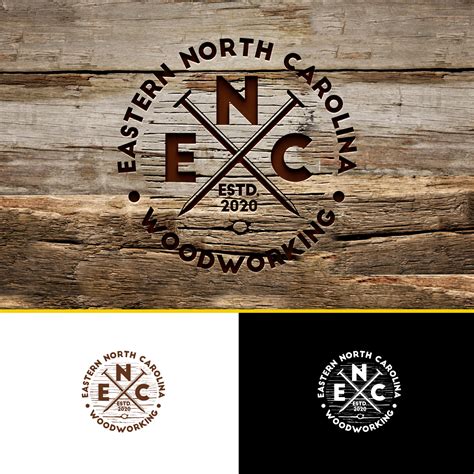 Bold Masculine Woodworking Logo Design For Enc Woodworking By