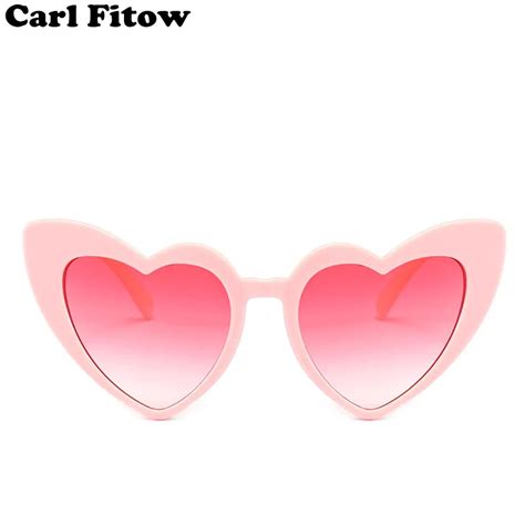 Heart Sunglasses Women Brand Designer Cat Eye Sun Glasses Retro Love Heart Shaped Glasses Ladies
