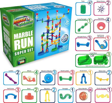 Buy Marble Genius Marble Run Super Set 150 Complete Pieces 85