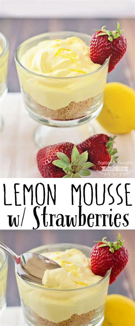Imagine the sweetest, juiciest peach. Love lemon? You've got to try this yummy recipe for Lemon Mousse with Strawberries. Makes a ...