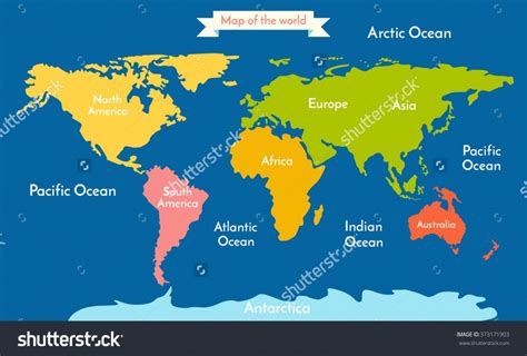 World Map 7 Continents And 5 Oceans Topographic Map Of Usa With States