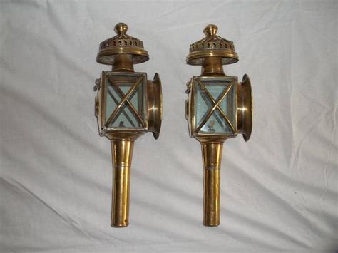 Edwardian Pair Of Brass Carriage Lamps Circa 1905 Carriage Lamps