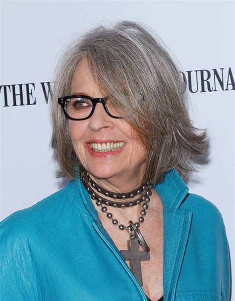A Celebration Of Diane Keaton The Actress And Beauty Icon Gray Hair Beauty Square Face