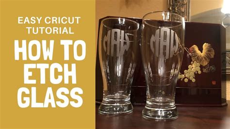How To Etch Glass With Cricut And Armour Cream Youtube