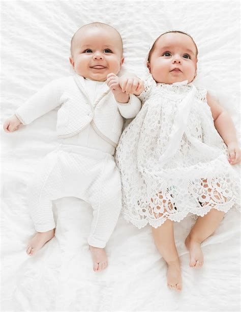 Twins Blessing Day Lola Dress And Liam Suit Twin Baby