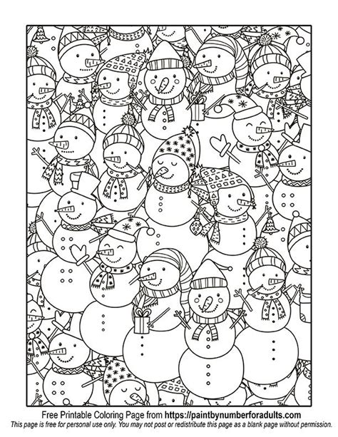 More 100 coloring pages from coloring pages for adults category. Free Printable Christmas Coloring Pages • Paint By Number For Adults