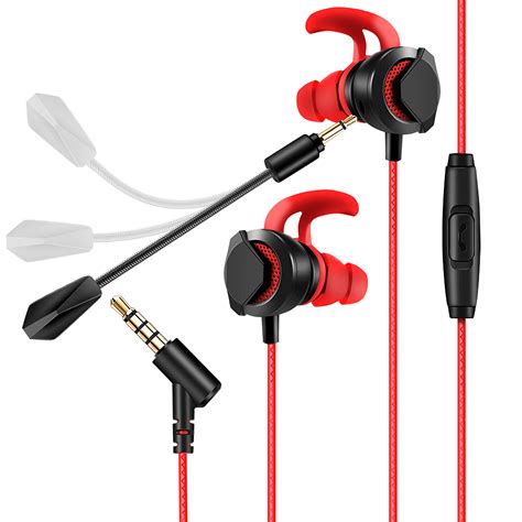 Agptek Headphones With Dual Mic 35mm Wired Earbuds In Ear Gaming Earphones For Ps4 Xbox Pc