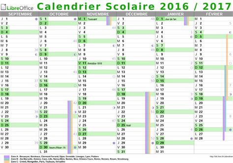 Calendrier Scolaire 2017 2018 À Imprimer Calendrier Scolaire Annuel