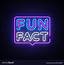 Fun Fact Neon Sign Facts Design Template Vector Image