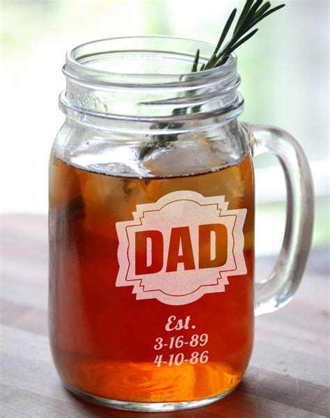 Maybe you would like to learn more about one of these? 16 Oz Dad Fathers Day Gift Idea Engraved Mason Jar Beer ...