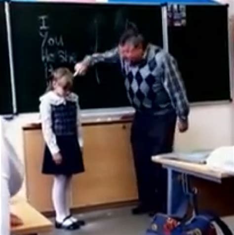 Watch A Cute Russian Schoolgirl Kick Her Mean Teacher Square In The