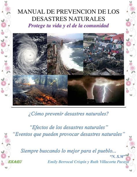 Manual De Prevencion Desastres Naturales Desastres Naturales Soy Un
