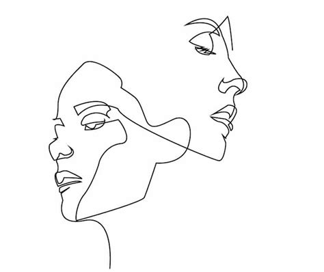 Line Drawing Face Artist Drawing
