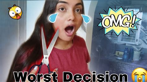 Cutting My Hair At Home Gone Extremely Wrong😭🤯 Its A Disaster 😵😰 Anindita Ani Youtube