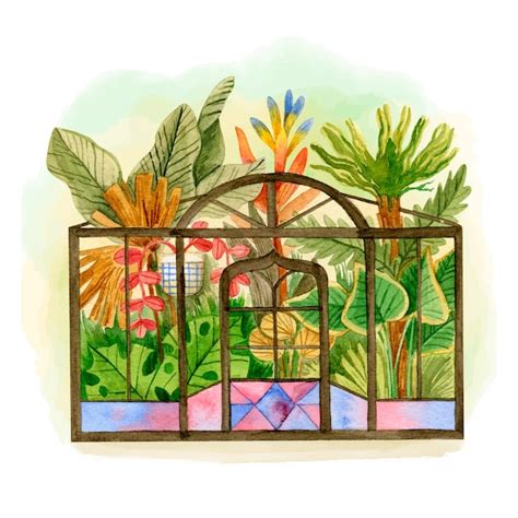 Illustration Du Jardin Botanique Vecteur Gratuite