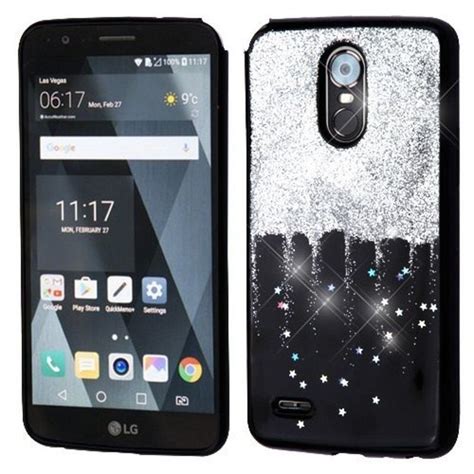 Insten Silver Stars Glittering Tpu Rubber Candy Skin Case Cover For Lg