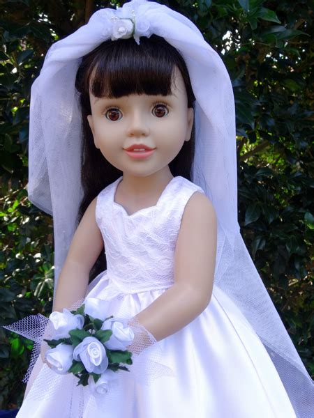 American Girl Wedding Dress With Bouquet Doll Clothes Pattern Rosies