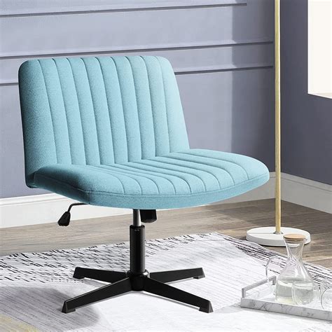 Vitesse Armless Office Desk Chair No Wheelsfabric Padded Modern Swivel