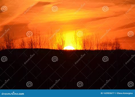 The Falling Sun Stock Image Image Of Beautiful Clouds 163903677