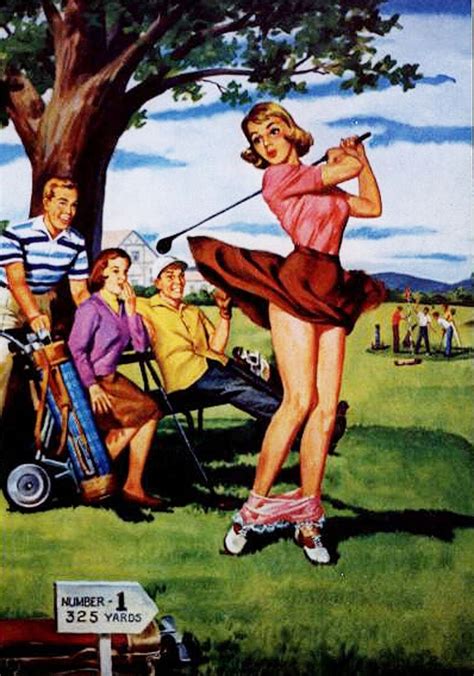 Vintage Pinup Girl Damsel In Distress Bad Golf Swing Art Print Etsy