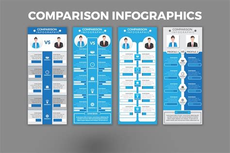 Premium Vector Comparison Infographic Template Design