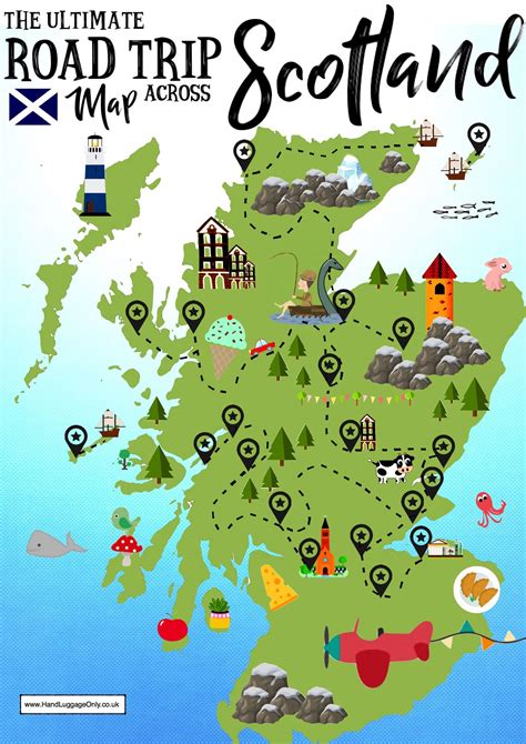 Ultimate Map Of Things To See When Visiting Scotland Scotland Road