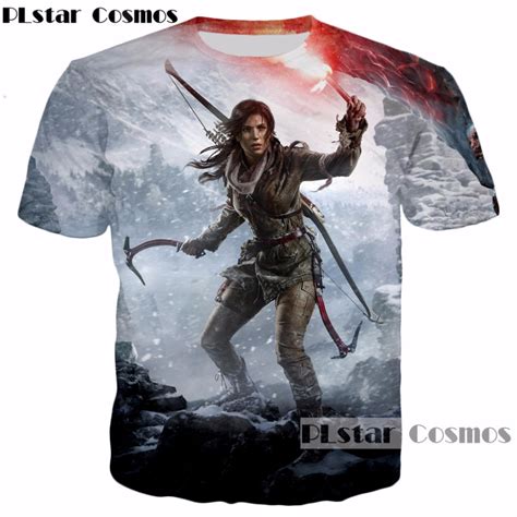 Plstar Cosmos Brand Clothing New Design Classic Game Tomb Raider 3d T Shirt 2017 Summer Style