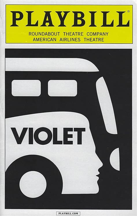 Violet Playbill May 2014 On Broadway American Airline