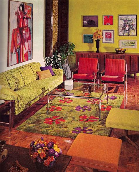Vintage Interior 1960s Home Decor Retro Style Living Room 1960s