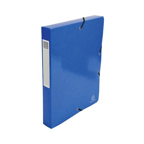 Exacompta Iderama Box File Elasticated A4 Dark Blue Pack Of 8 59928e