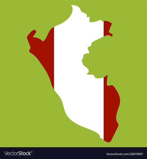 Map Of Peru With All Main Tourist Attraction Vector Image