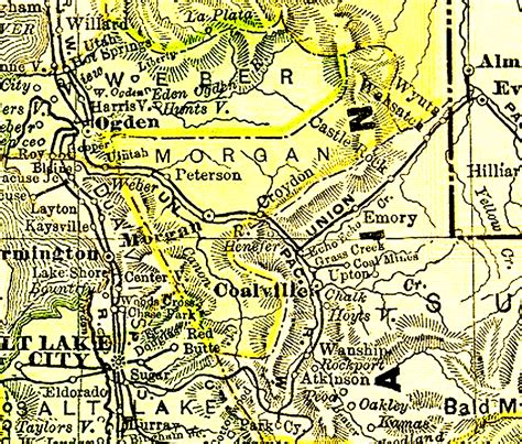 Utah 1895 County Maps