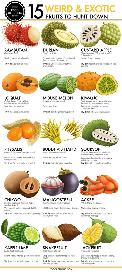 15 Exotic Fruits You Need To Try Right Now Venngage Infographic Examples