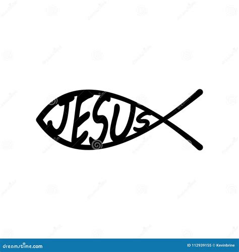 Jesus Fish Stock Vector Illustration Of Communion Christian 112939155