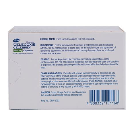 Celebrex Celecoxib 200 Mg 1 Capsule [prescription Required] Watsons Philippines