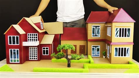 2 Diy Cardboard House Project For School Compilation Model 32 Youtube