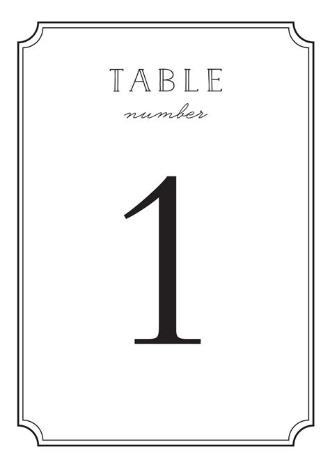 Free Printable Table Numbers 1 20 Table Numbers 1 40 Instant Download